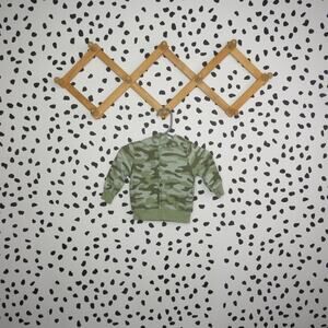 Carter’s Child of Mine Green Camo Zip Up Lightweight Baby Hoodie
